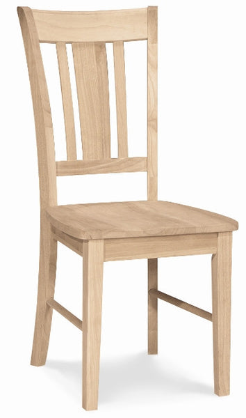 San Remo Slatback Hardwood Dining Chair 2-Pack (Finish Options) - UnfinishedFurnitureExpo