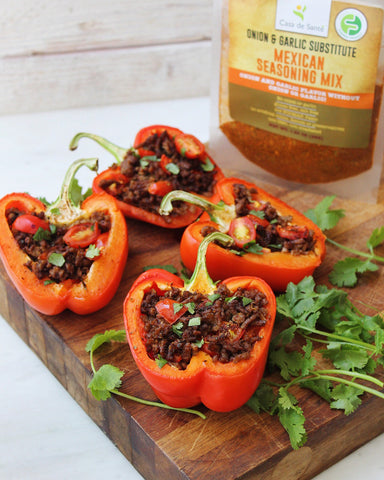 Low FODMAP Stuffed Red Peppers Recipe