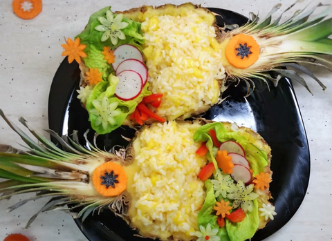 Low FODMAP Vegetarian Pineapple Fried Rice
