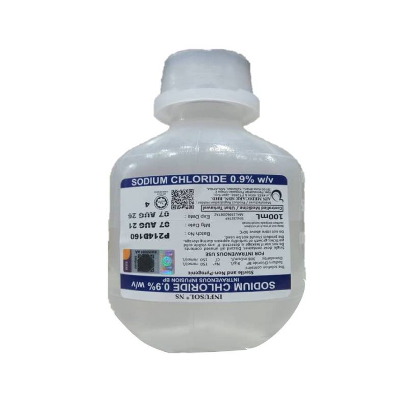 Ain Medicare Infusol NS (Sodium Chloride 0.9%) Injection BP Solution 1000ml - DoctorOnCall Farmasi Online