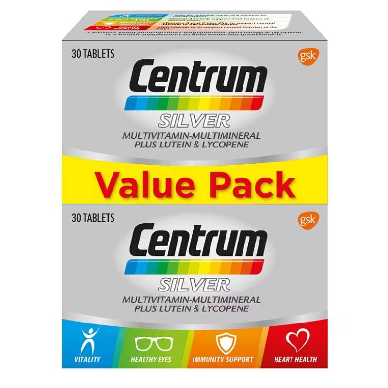 Centrum Silver Multivitamin-Multimineral + Lutein + Lycopene 30s - DoctorOnCall Online Pharmacy