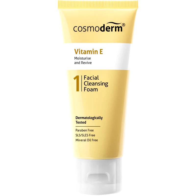 Cosmoderm Vitamin E Facial Cleansing Foam 125ml - DoctorOnCall Farmasi Online