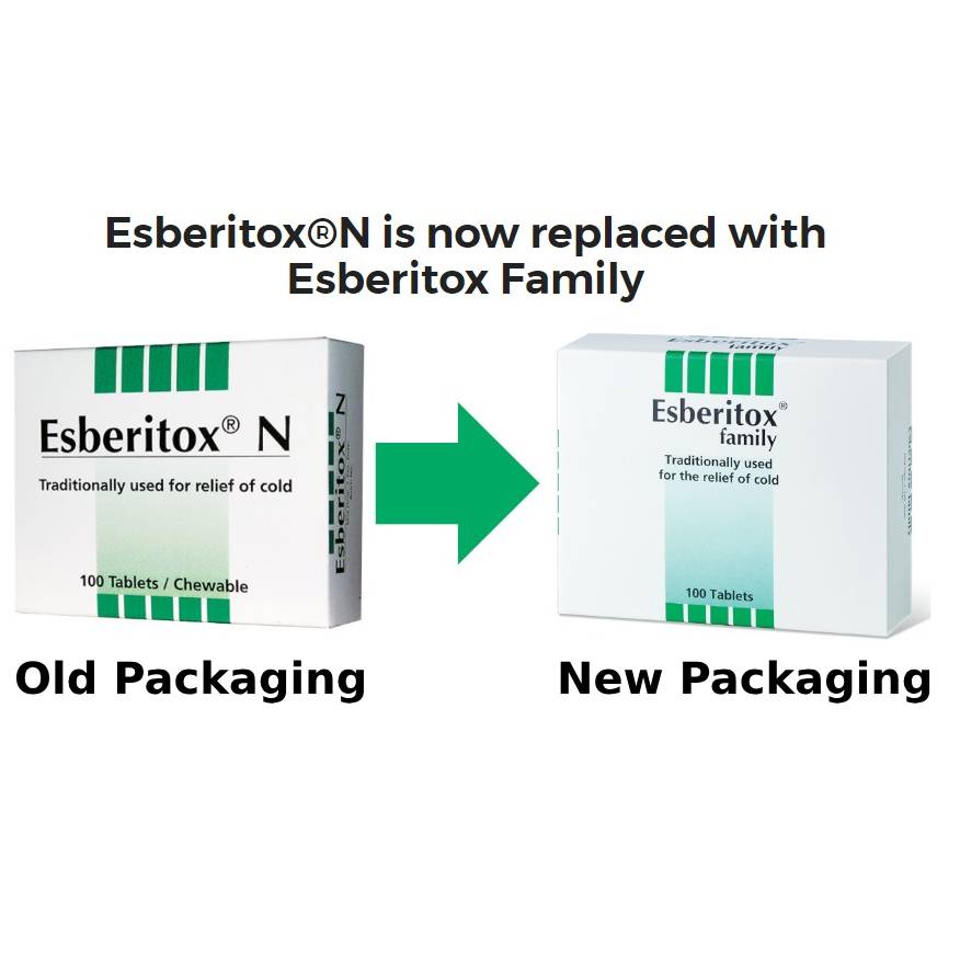 Esberitox N Chewable Tablet 20s (strip) - DoctorOnCall Online Pharmacy