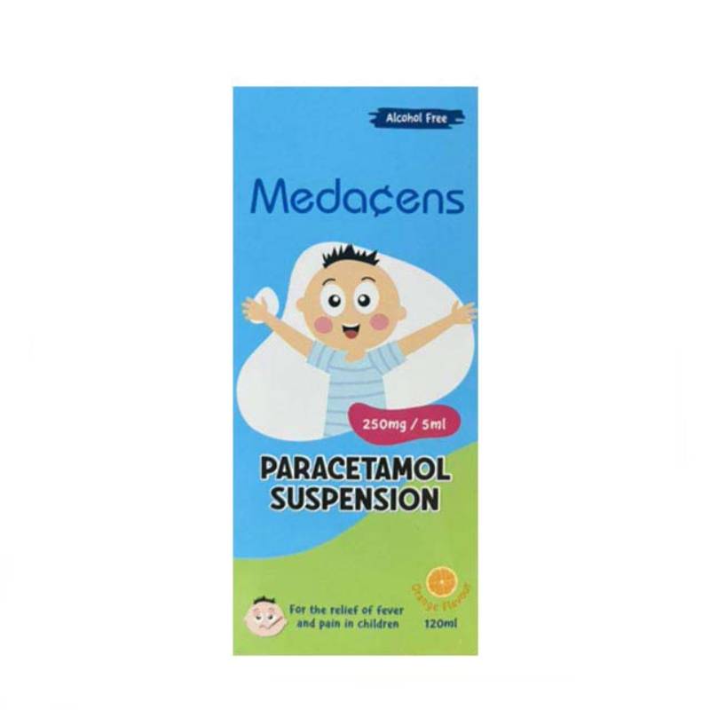 Medacens Paracetamol Suspension 250mg/5ml 120ml - DoctorOnCall Online Pharmacy