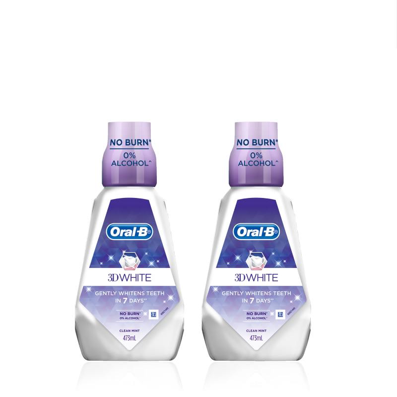 Oral B Mouth Wash 3D White 473ml x2 - DoctorOnCall Online Pharmacy