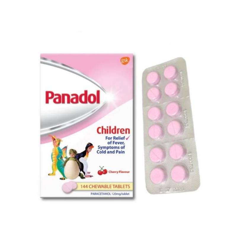 Panadol Children Chewable Tablet (Cherry Flavour) 24s - DoctorOnCall Online Pharmacy