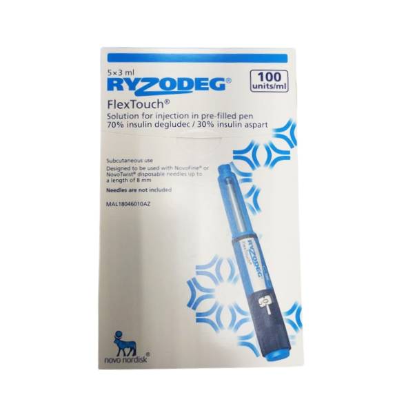 Ryzodeg Flextouch 100U/ml Pre-filled Pen 3ml x5 - DoctorOnCall Farmasi Online