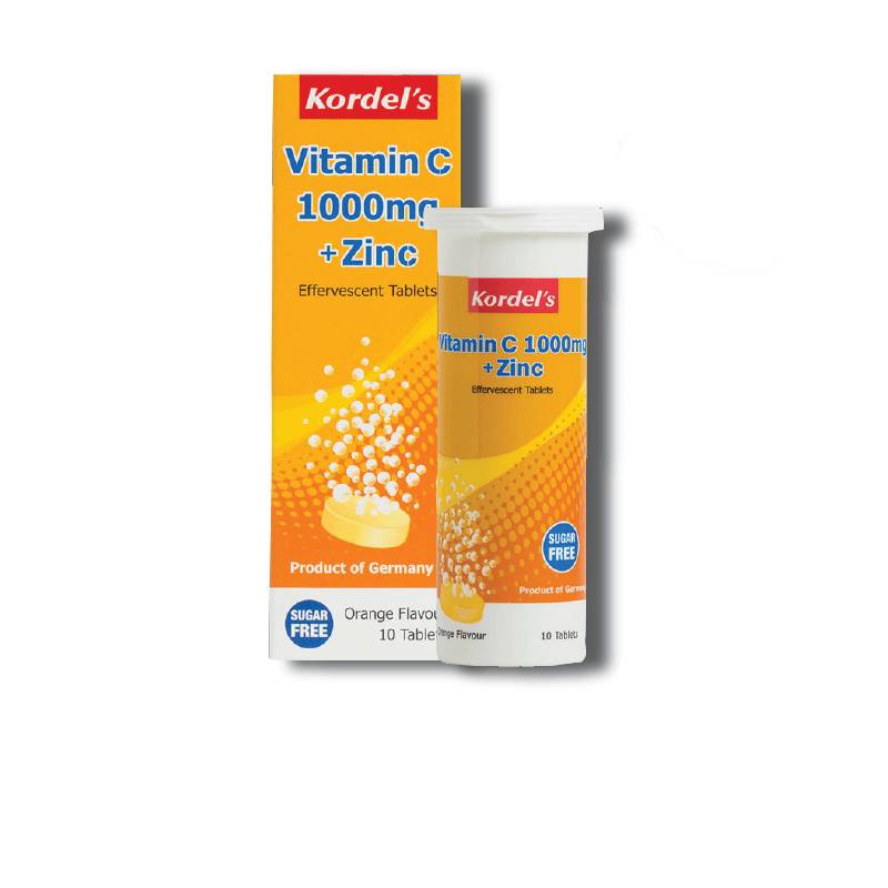 Kordel's Vitamin C 1000mg + Zinc Effervescent Tablet (Orange) 10s - DoctorOnCall Farmasi Online