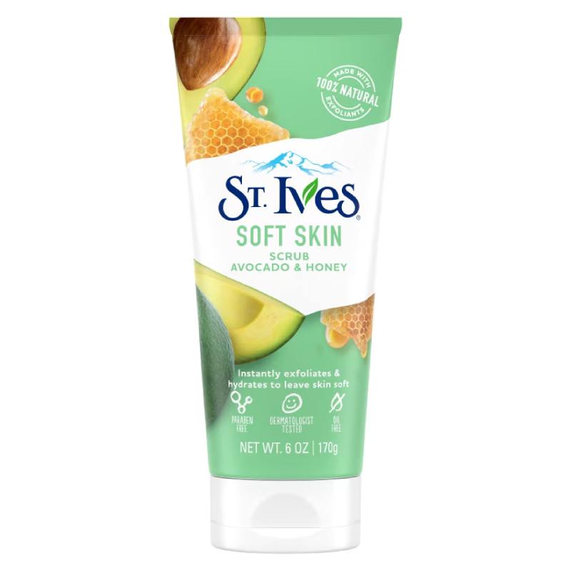 St. Ives Scrub Soft Skin Avocado & Honey 170g - DoctorOnCall Farmasi Online