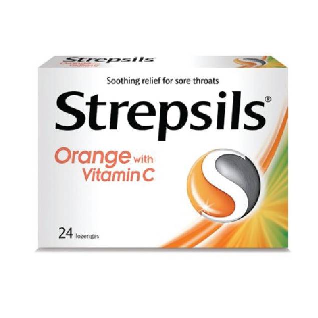 Strepsils Orange with Vitamin C Lozenges 24s - DoctorOnCall Farmasi Online