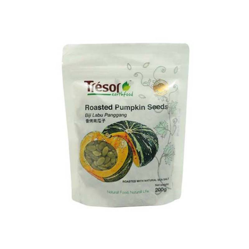Tresor Earthfood Roasted Pumpkin Seed 200g - DoctorOnCall Farmasi Online