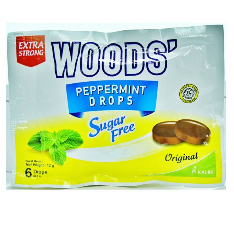 Woods Peppermint Drops Sugar Free Original Lozenges - 6s - DoctorOnCall Farmasi Online