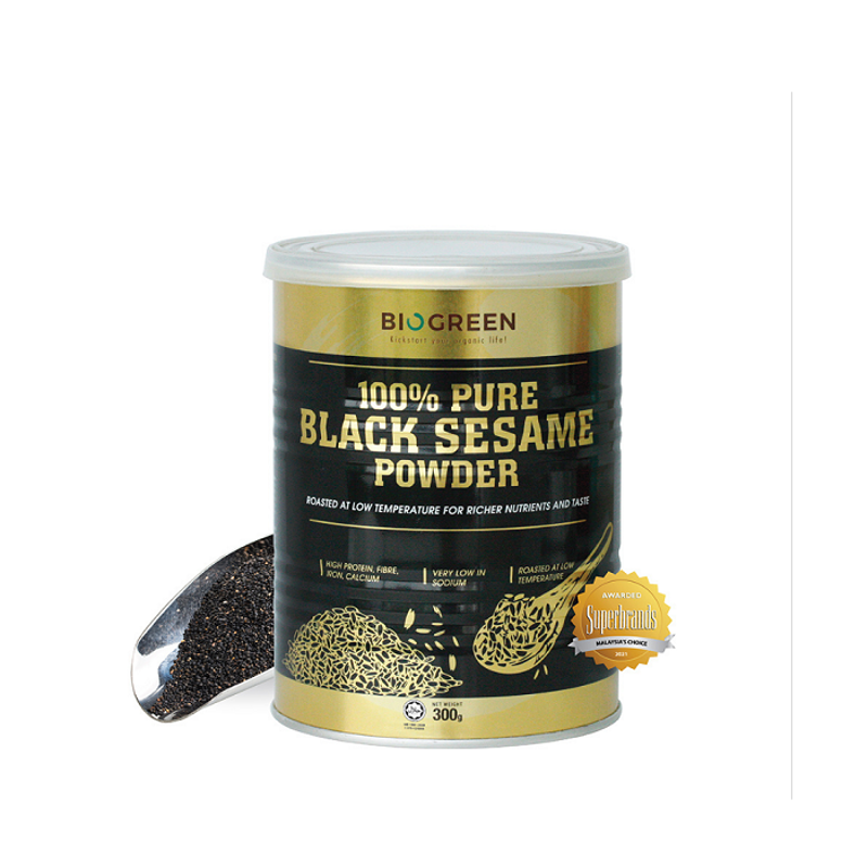 Biogreen 100% Pure Black Sesame Powder 300g - DoctorOnCall Farmasi Online