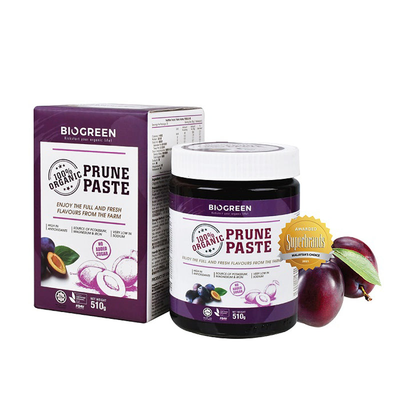 Biogreen 100% Organic Prune Paste 510g - DoctorOnCall Farmasi Online