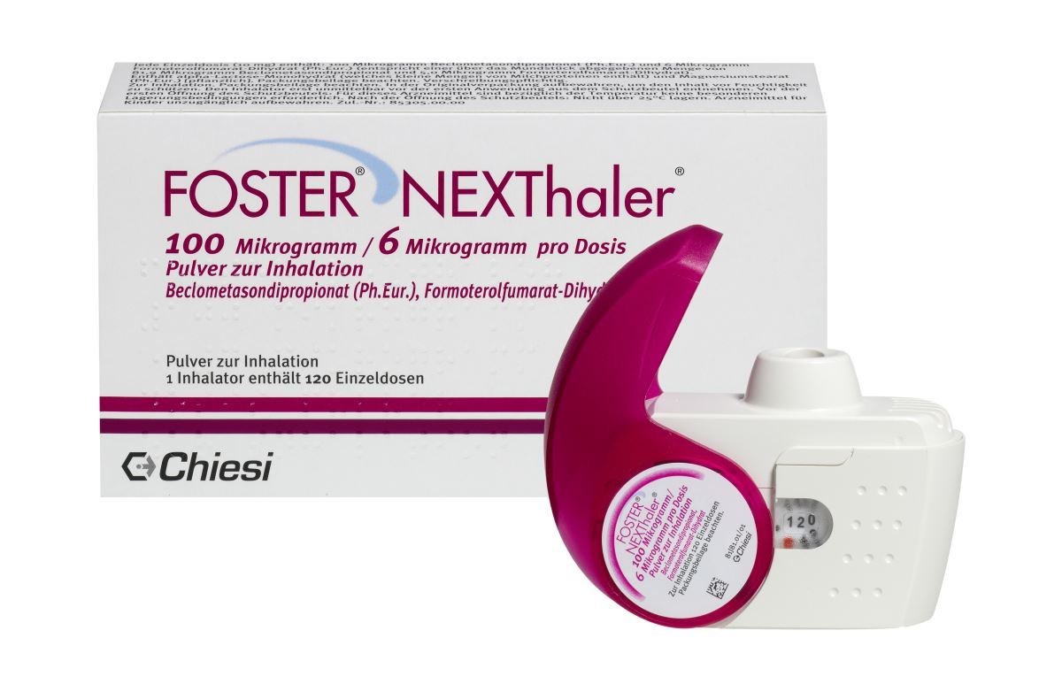 Foster Nexthaler 100/6mcg Inhalation Powder 120 doses - DoctorOnCall Farmasi Online