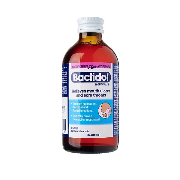 Bactidol (Antibacterial Plus Antifungal) Mouthwash 250ml - DoctorOnCall Farmasi Online