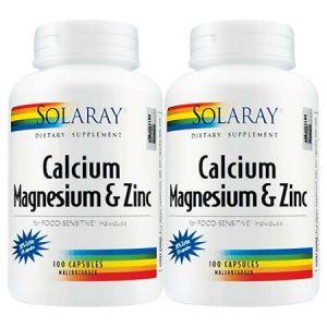 Solaray Calcium Magnesium Zinc Capsule 120s x2 - DoctorOnCall Online Pharmacy