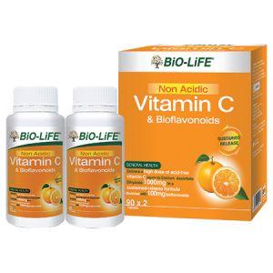 Bio-Life Non Acidic Vitamin C and Bioflavonoids Tablet 30s x2 - DoctorOnCall Farmasi Online