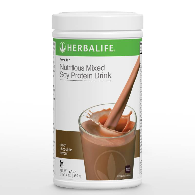 Herbalife Protein Shake Formula 1 Nutritous Mixed Soy Protein 550g Chocolate - DoctorOnCall Online Pharmacy