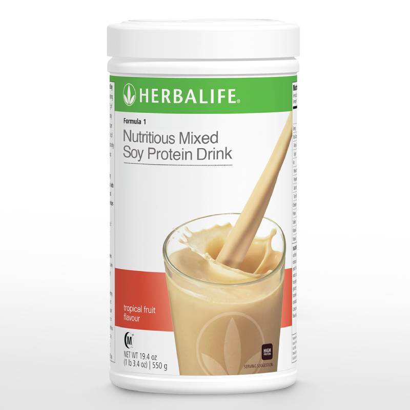 Herbalife Protein Shake Formula 1 Nutritous Mixed Soy Protein 550g Chocolate - DoctorOnCall Farmasi Online