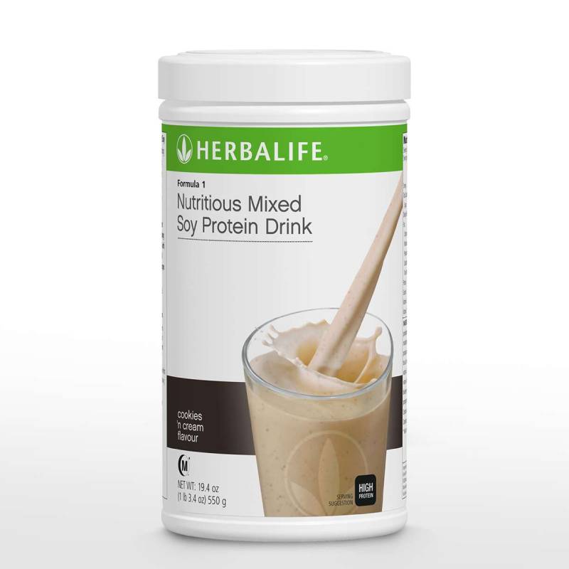 Herbalife Protein Shake Formula 1 Nutritous Mixed Soy Protein 550g Vanilla - DoctorOnCall Farmasi Online