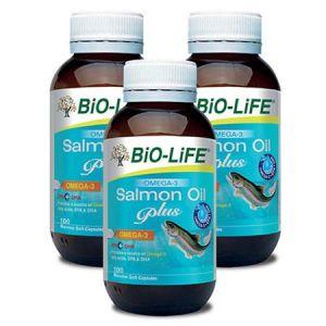 BiO-LiFE OMEGA-3 SALMON OIL PLUS 100S X 3