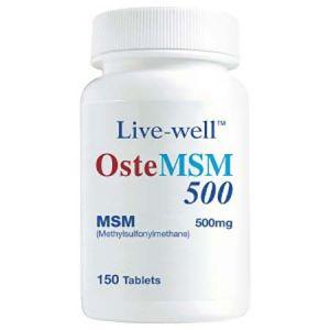 Live-well Oste MSM 500mg Tablet 150s - DoctorOnCall Farmasi Online