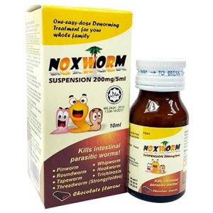 Noxworm 200mg/5ml Suspension (Chocolate) - 10ml - DoctorOnCall Farmasi Online
