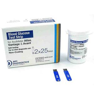 Avo Meter Glucose Test Strip 25s x2 - DoctorOnCall Farmasi Online