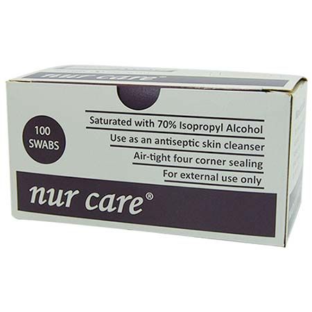 Nur Care Alcohol Swabs 100s - DoctorOnCall Online Pharmacy