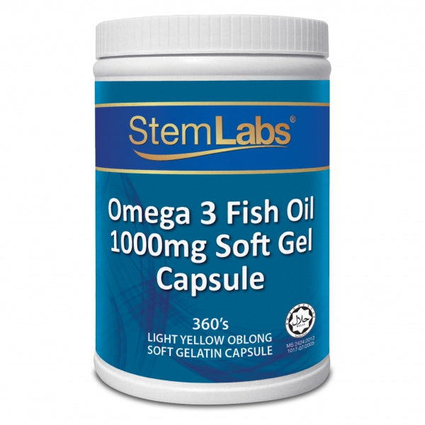 StemLabs Omega 3 Fish Oil 1000mg Capsule 360s - DoctorOnCall Online Pharmacy