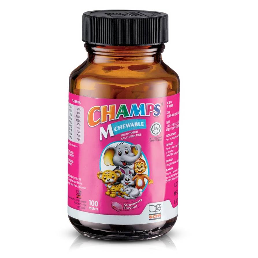 Champs Multivitamin Chewable Tablet (Strawberry) 100s - DoctorOnCall Online Pharmacy