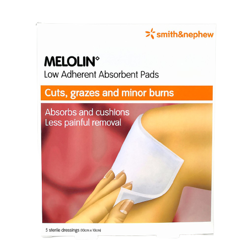 Smith & Nephew Melolin Low Adherent Absorbent Pads (10cmx10cm) 5s - DoctorOnCall Online Pharmacy