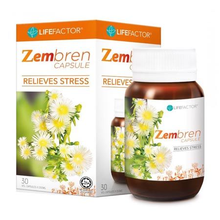 LifeFactor Zembren Relieves Stress Capsule 30s x2 + FOC 10s - DoctorOnCall Farmasi Online