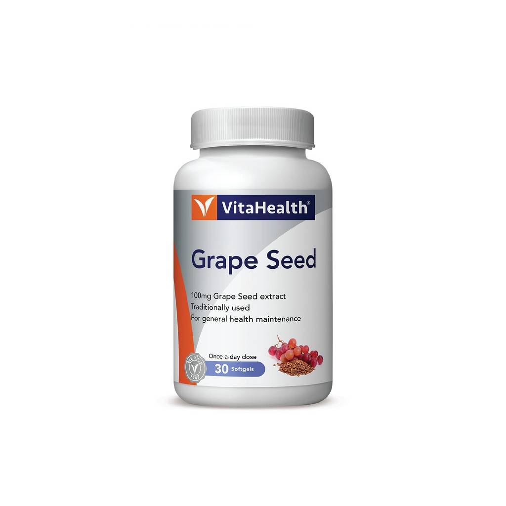 VitaHealth Grape Seed Extract 100mg Softgel 30s - DoctorOnCall Online Pharmacy