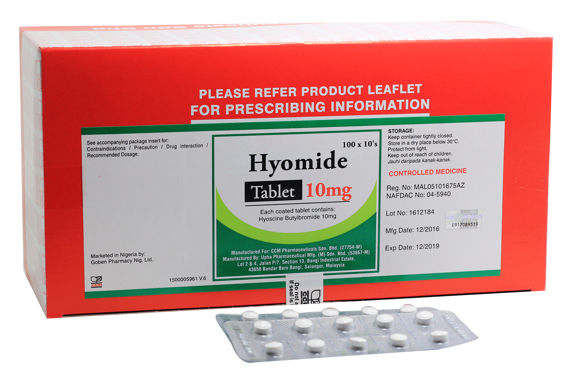 Hyomide 10mg Tablet - 10s (strip) - DoctorOnCall Online Pharmacy