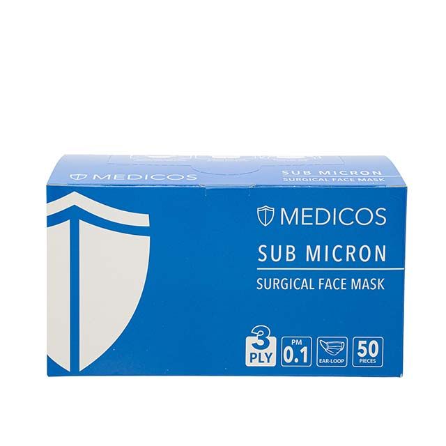 Medicos 3Ply Adult Face Mask (Blue) 50s - DoctorOnCall Online Pharmacy