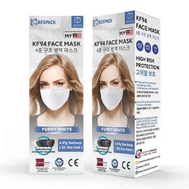 Respack KF94 Face Mask 20s 4 in 1 - DoctorOnCall Farmasi Online