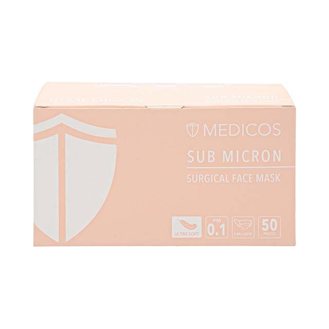 Medicos 4Ply Ultrasoft Sub Micron Surgical Face Mask 50s Taffy Pink - DoctorOnCall Online Pharmacy