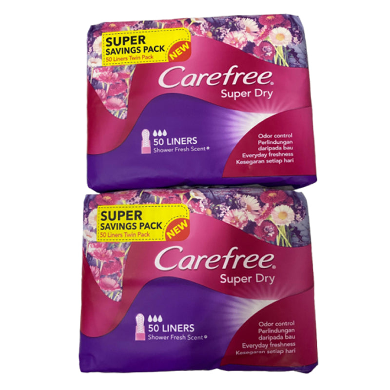 Carefree Super Dry Shower Fresh Scent Liner 100s - DoctorOnCall Online Pharmacy