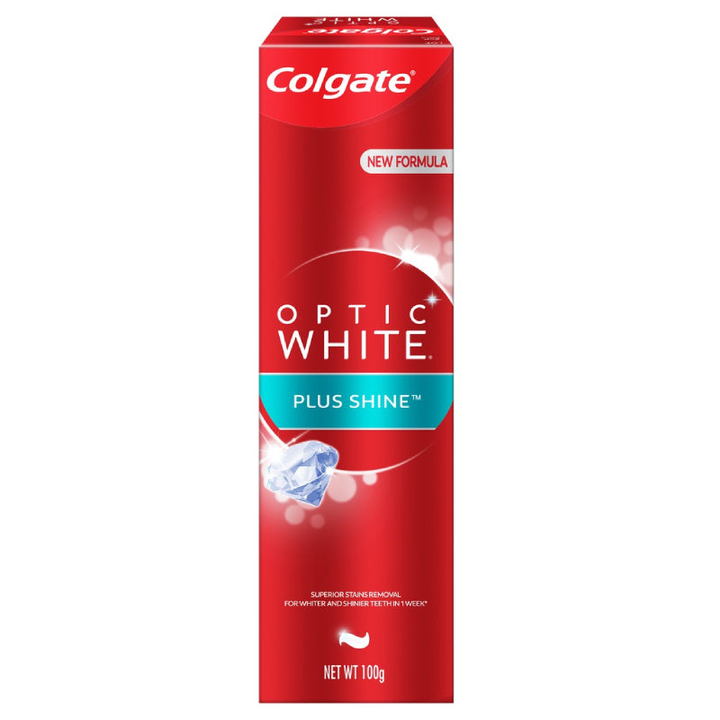 Colgate Optic White Plus Shine Toothpaste 100g - DoctorOnCall Farmasi Online