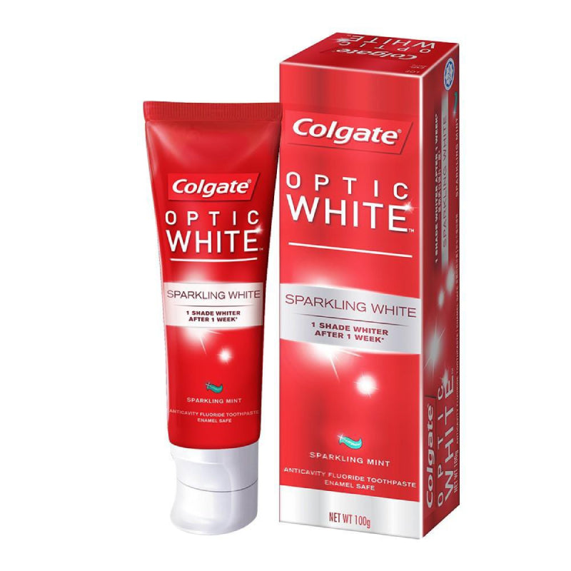 Colgate Optic White Sparkling White Toothpaste 100g - DoctorOnCall Farmasi Online