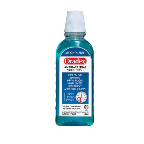 Oradex Antibacterial mouthwash - 400ml - DoctorOnCall Online Pharmacy