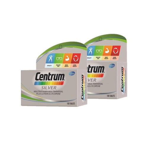 Centrum Silver Multivitamin-Multimineral + Lutein + Lycopene 100s x2 - DoctorOnCall Farmasi Online