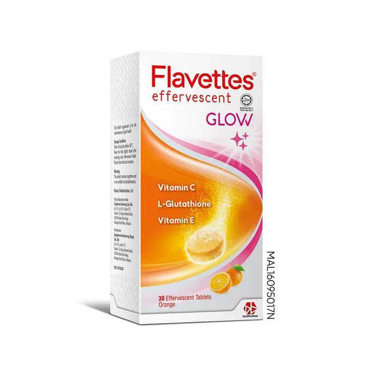 Flavettes Glow Effervescent Tablet 15s - DoctorOnCall Farmasi Online