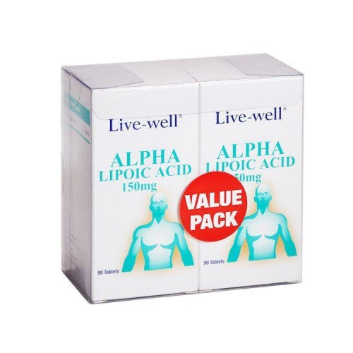 Live-well Alpha Lipoic Acid 150mg Tablet 90s x2 - DoctorOnCall Online Pharmacy