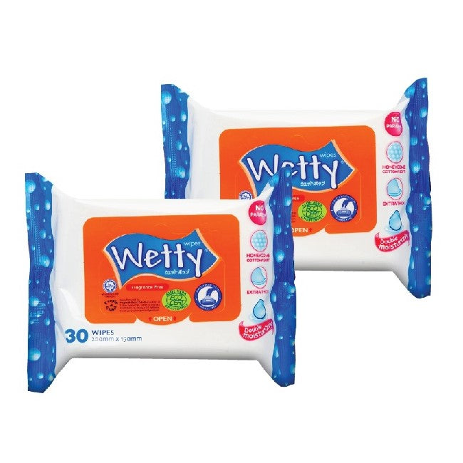 Wetty Wet Wipes 30s x2 - DoctorOnCall Online Pharmacy