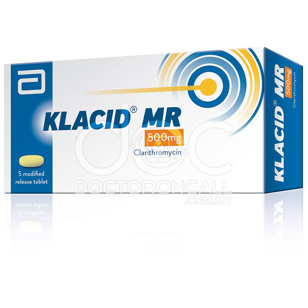 Klacid MR 500mg Tablet 5s (strip) - DoctorOnCall Farmasi Online
