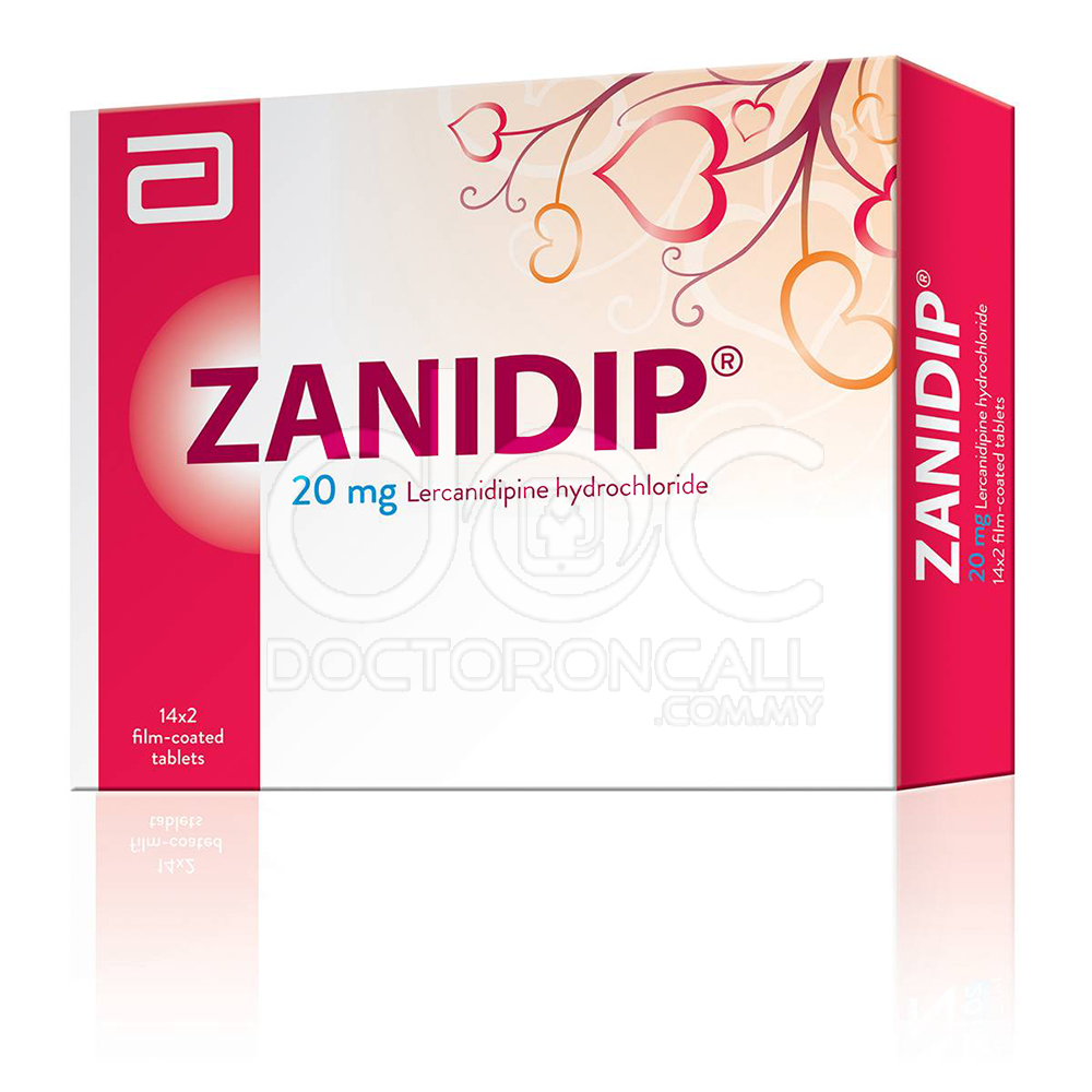 Zanidip 20mg Tablet 25s (strip) - DoctorOnCall Online Pharmacy