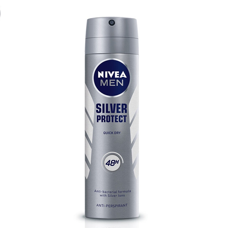 Nivea (Men) Silver Protect Body Spray 150ml - DoctorOnCall Farmasi Online